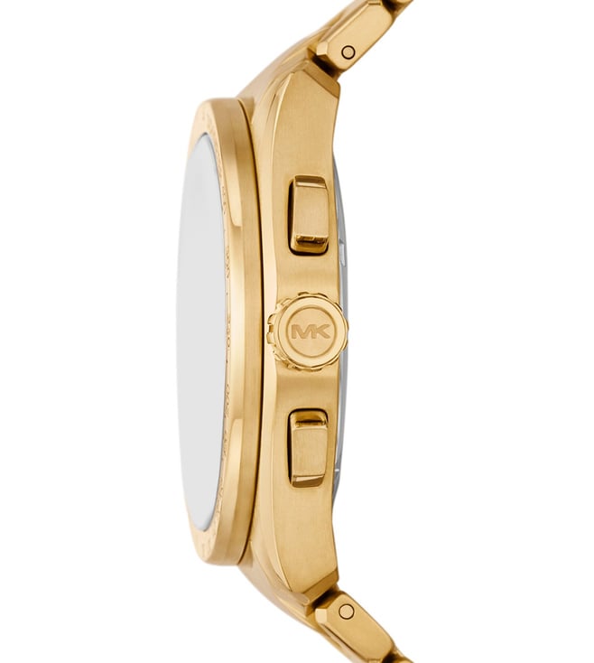 Michael Kors Accelerator 2.0 Mens Gold Stainless Steel Strap Watch-MK9177