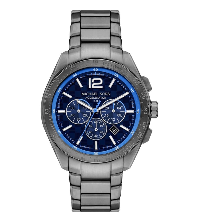 Michael Kors Accelerator 2.0 Mens Grey Stainless Steel Strap Watch-MK9178