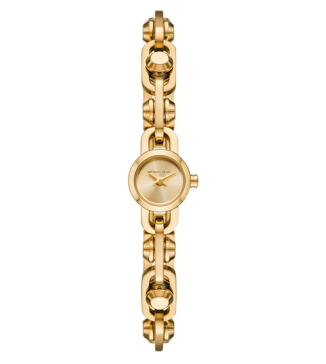Michael Kors Mk Astor Link Womens Gold Stainless Steel Strap Watch-MK4871