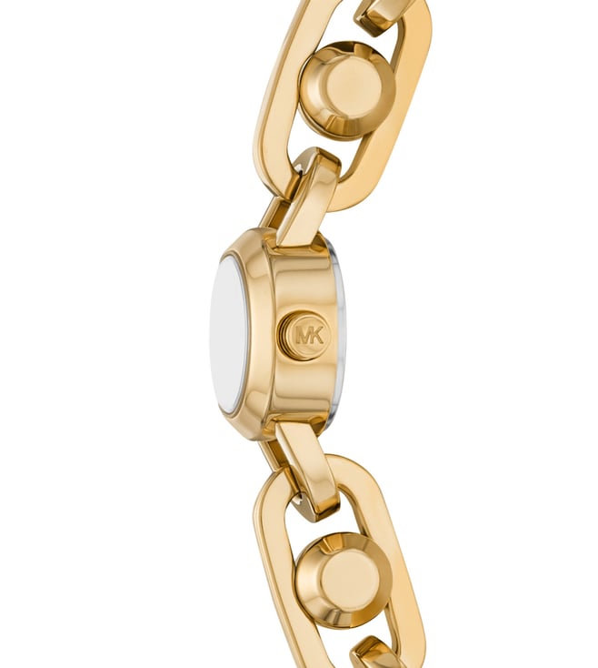 Michael Kors Mk Astor Link Womens Gold Stainless Steel Strap Watch-MK4871