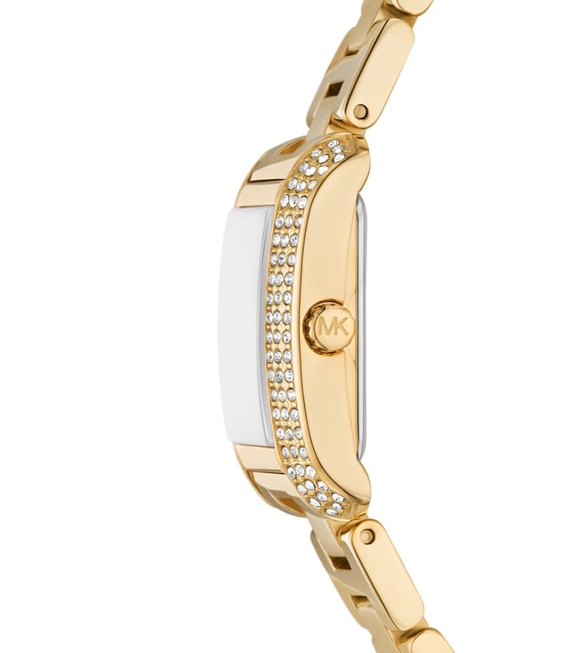 Michael Kors Emery Womens Gold Stainless Steel Strap Watch-MK4867