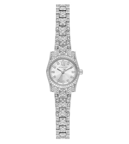 Michael Kors Lexington Womens Silver Stainless Steel Strap Watch-MK4864