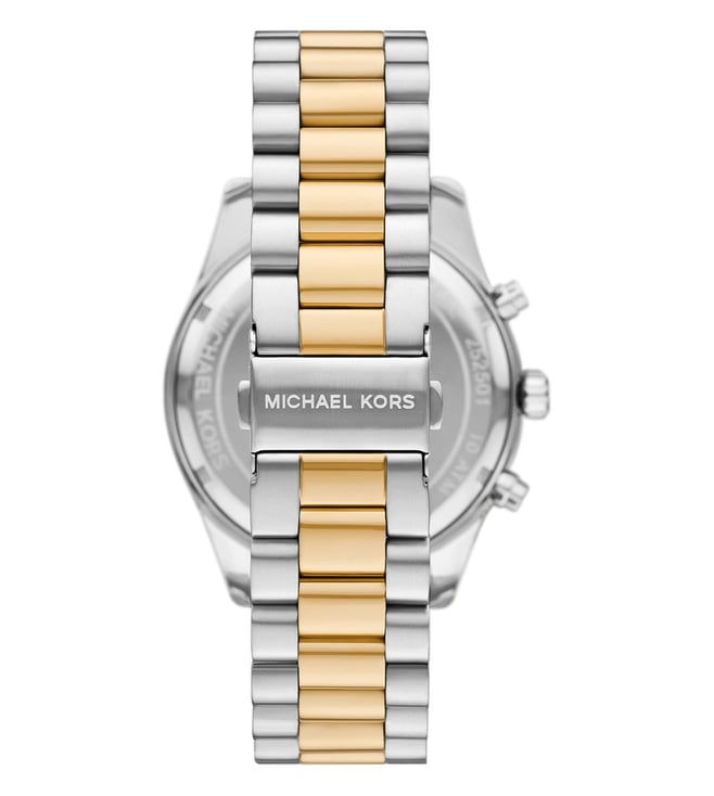 Michael Kors Lexington Mens Silver Stainless Steel Strap Watch-MK9207
