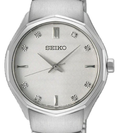 Seiko Ladies' Elegant - All Stainless Steel - Diamond Dial - SUR615P1