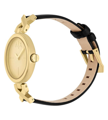 Armani Exchange Ava Black Leather Womens Watch-AX5833