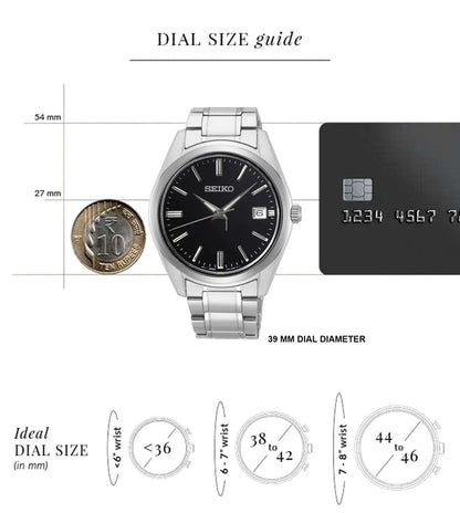 Seiko Essentials - Deep Black Sapphire Watch - SUR311P1