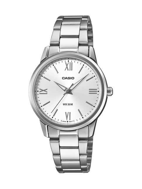 Casio Enticer LTP-1303DD-7AVDF -Slim Silver Dial- Stainless Steel | 50M WR