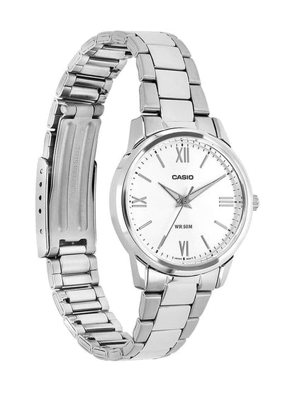Casio Enticer LTP-1303DD-7AVDF -Slim Silver Dial- Stainless Steel | 50M WR