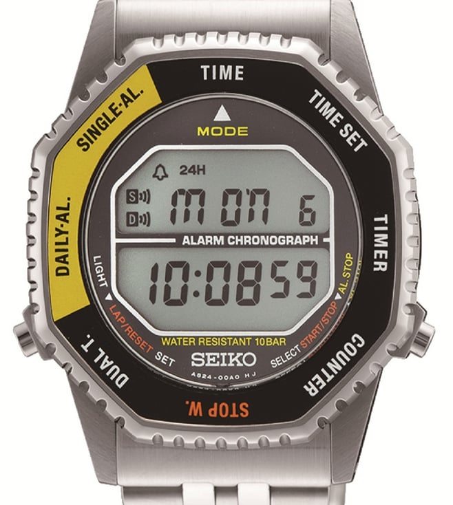 Seiko Men's SMGG17P1 Retro Digital Quartz Stainless Steel Chronograph Watch