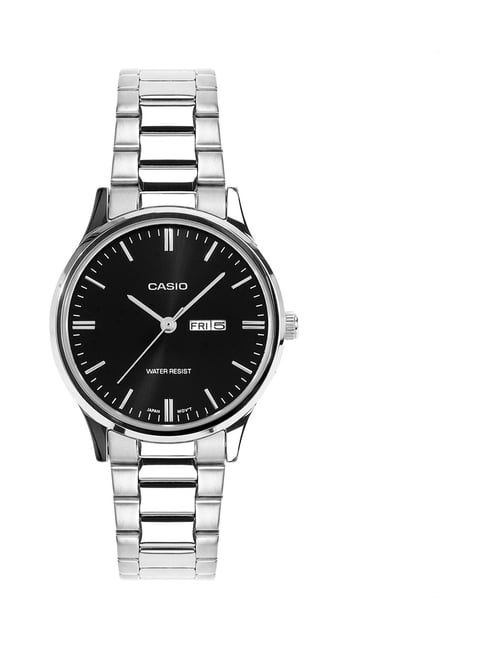Casio LTP-1303DD-1AVDF - Ladies' Analog Watch-Minimalist Silver & Black