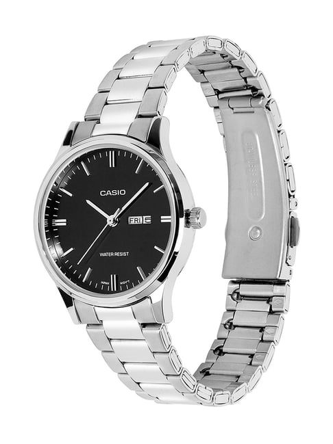 Casio LTP-1303DD-1AVDF - Ladies' Analog Watch-Minimalist Silver & Black