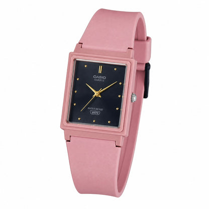 Casio MQ-38UC-4ADF -Matte Pink Analog & Black Watch -Slim Rectangular Resin