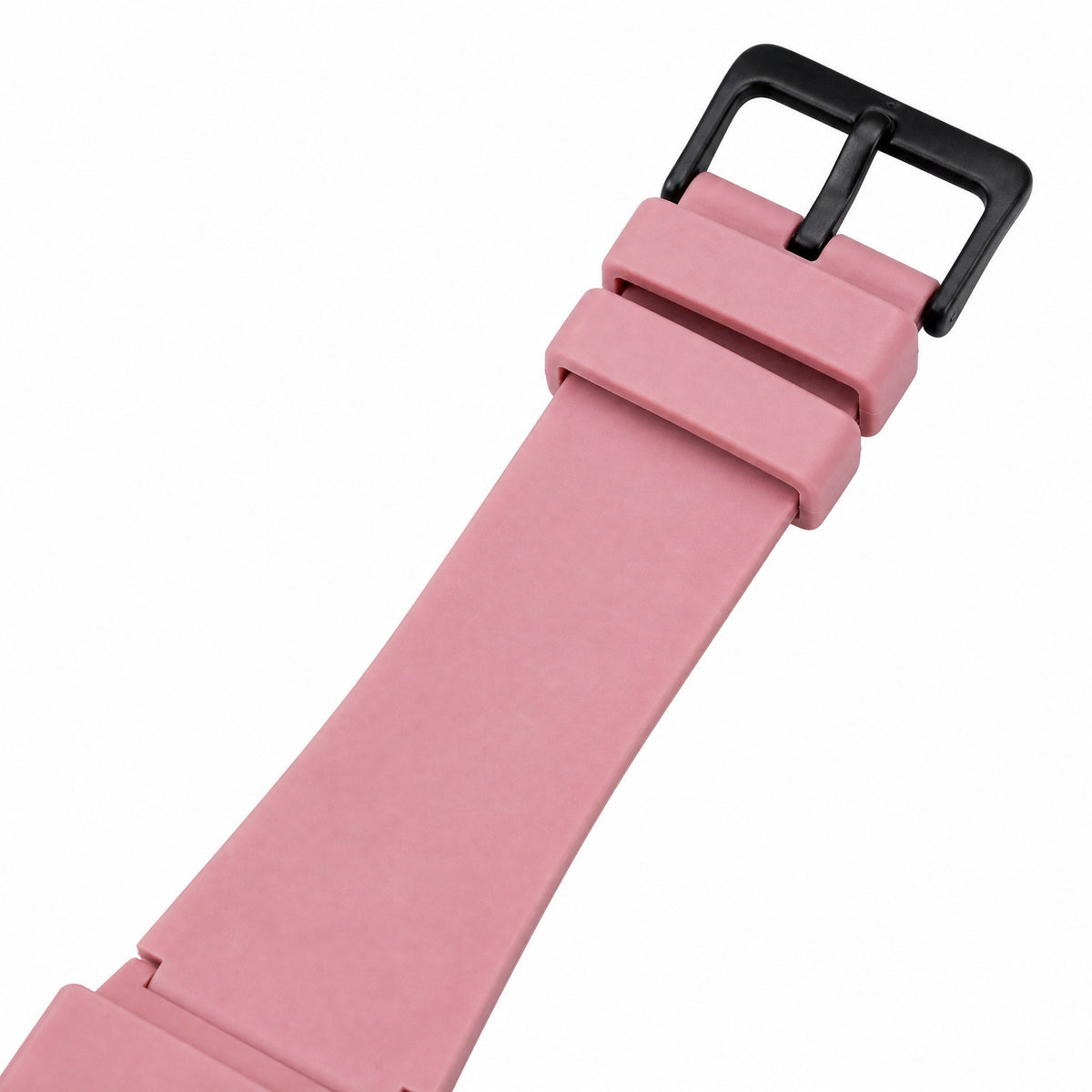 Casio MQ-38UC-4ADF -Matte Pink Analog & Black Watch -Slim Rectangular Resin - AI-generated strap view