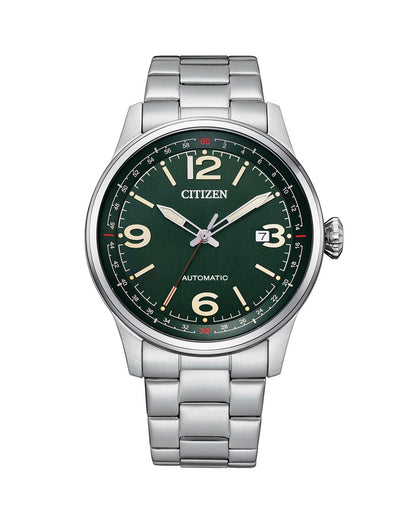 Citizen Gents Mechanical Collection Green Dial Watch - NJ0160-87X