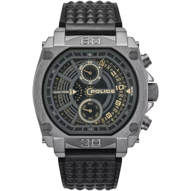 Police Norwood Mens Leather Watch
