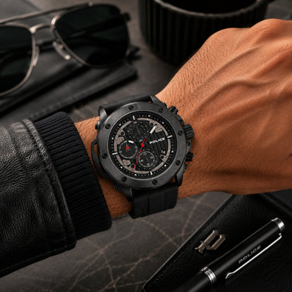 Police Clout Orb Mens Rubber Watch