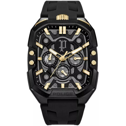 Police Bullhead Mens Leather Watch
