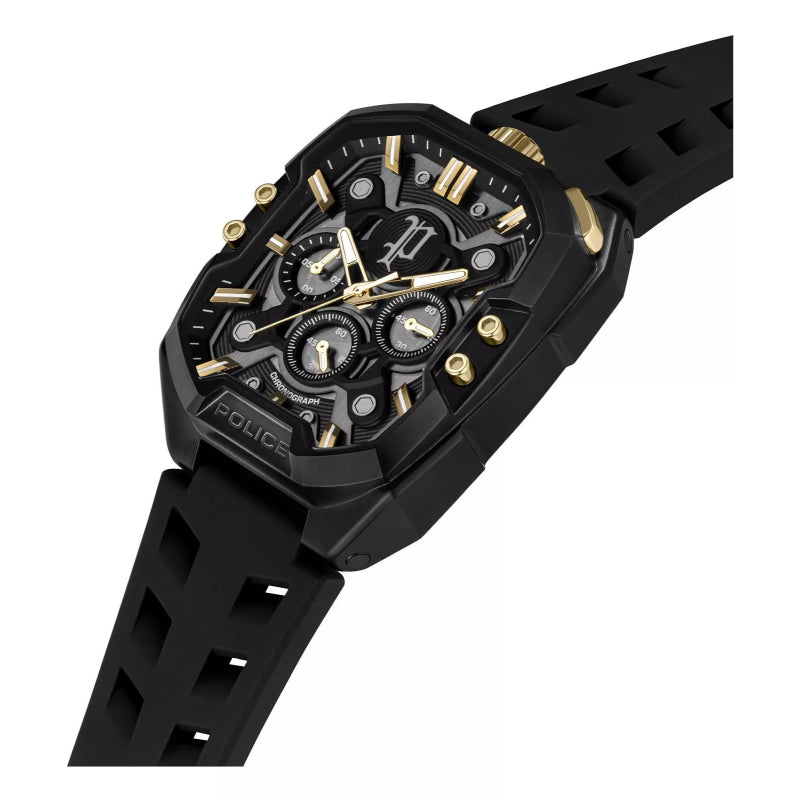 Police Bullhead Mens Leather Watch