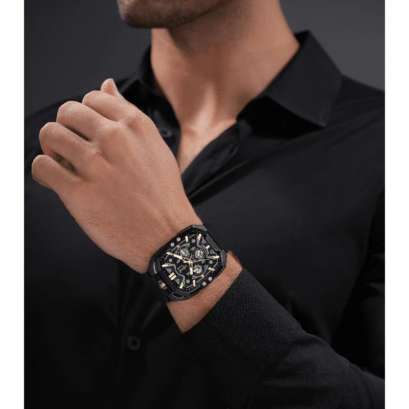 Police Bullhead Mens Leather Watch