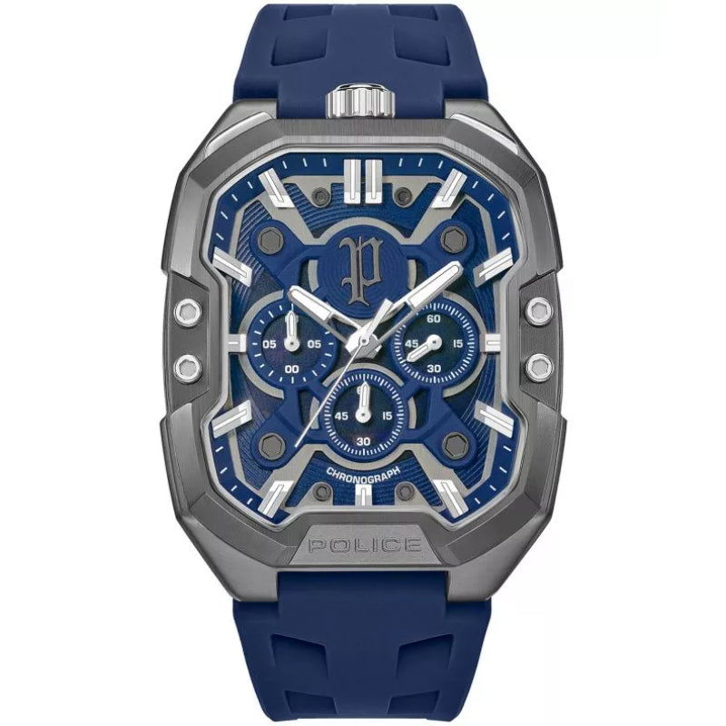 Police Bullhead Mens Leather Watch