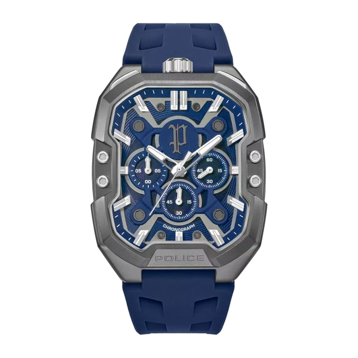 Police Bullhead Mens Leather Watch
