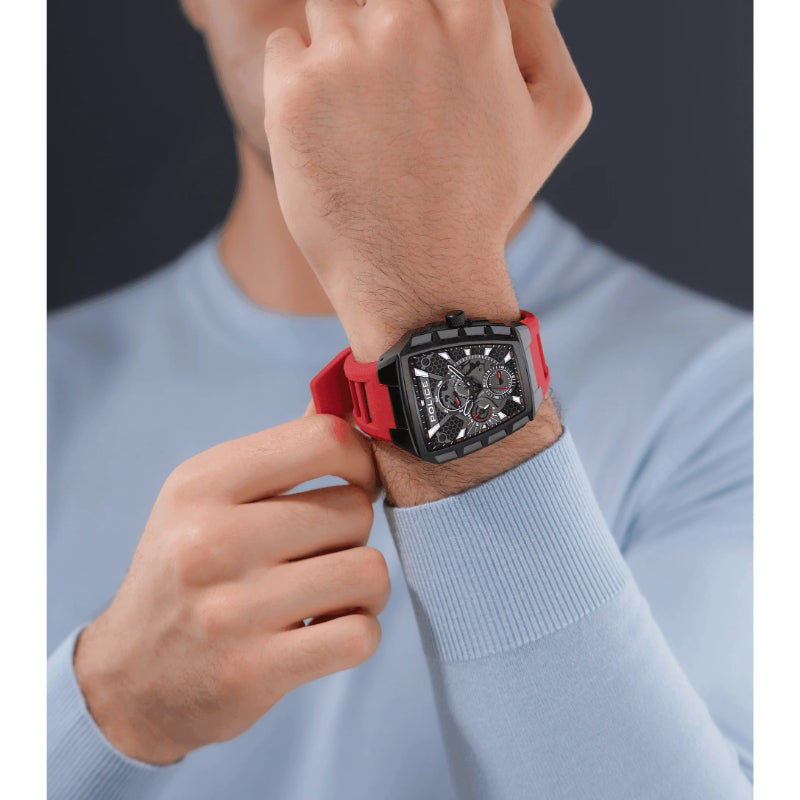 Police Tough Gear Mens Rubber Watch