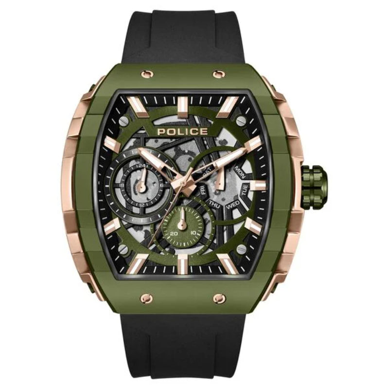 Police Flash Mens Rubber Watch