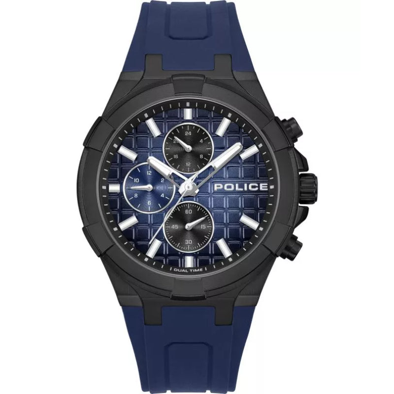Police Guardian Mens Rubber Watch