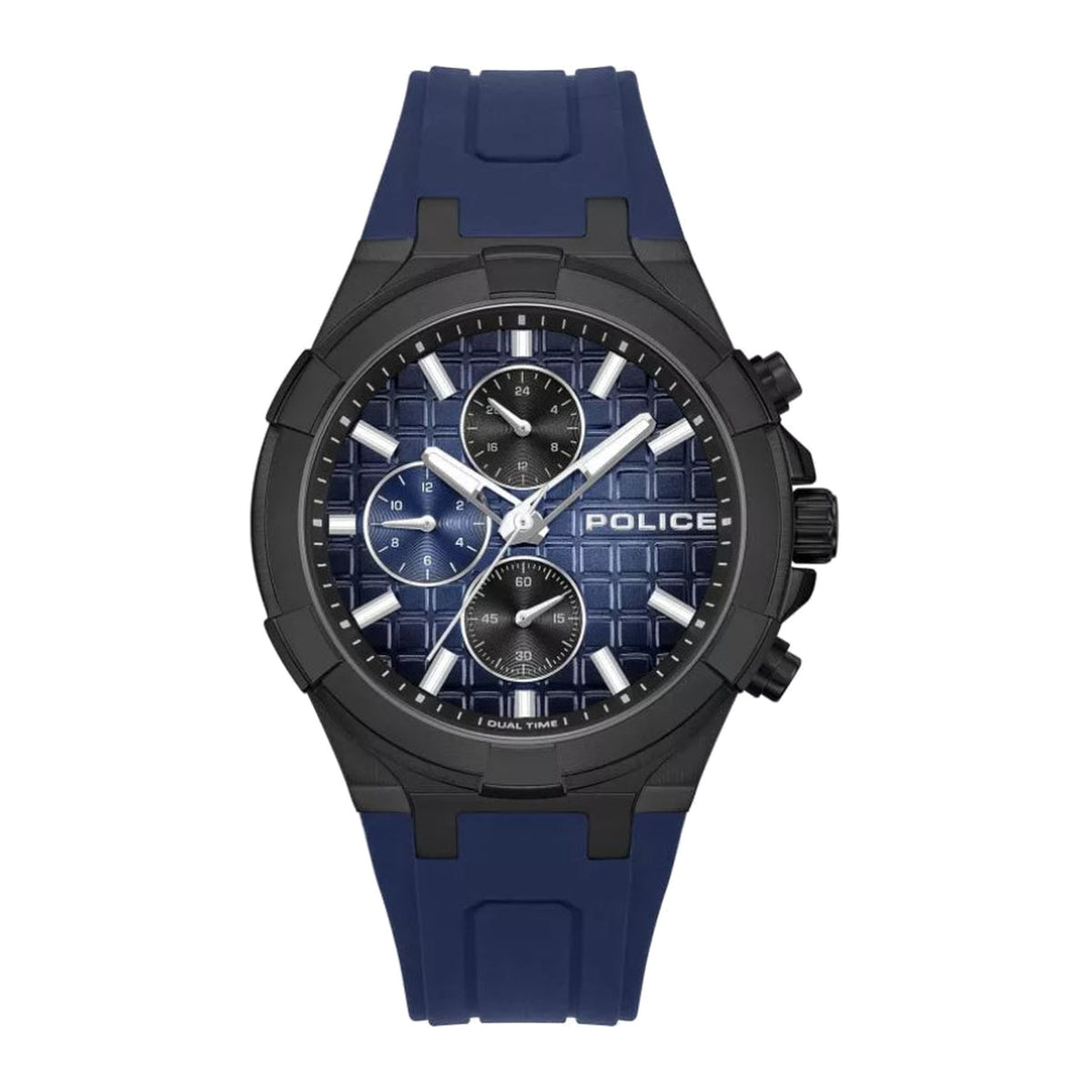 Police Guardian Mens Rubber Watch