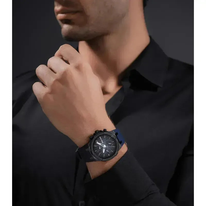 Police Guardian Mens Rubber Watch