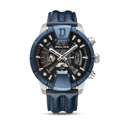 Police Huntley Mens Leather Watch