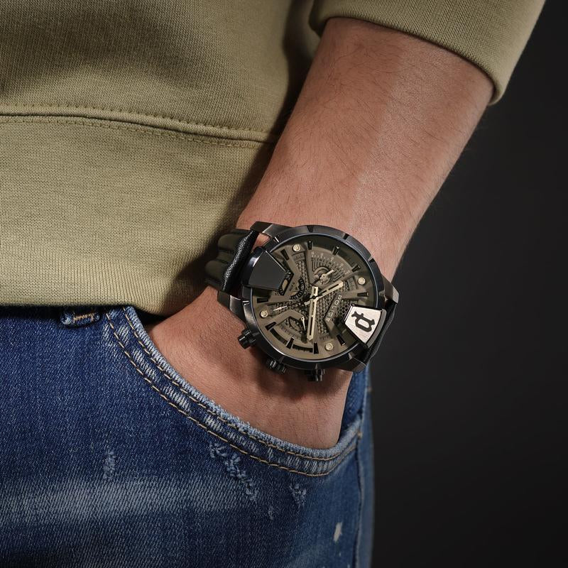 Police Huntley Mens Leather Watch