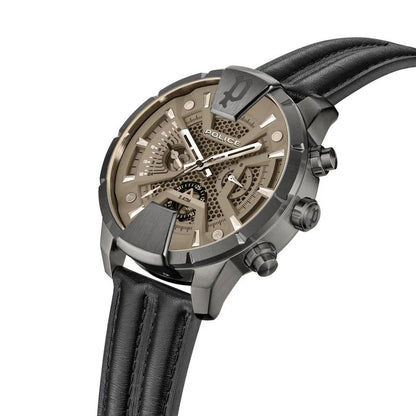 Police Huntley Mens Leather Watch