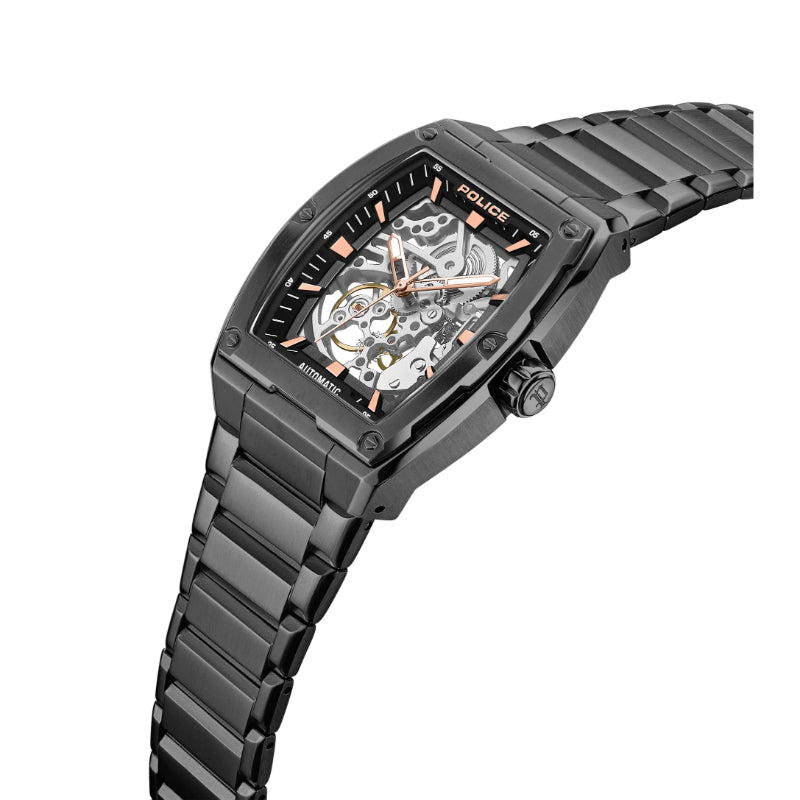 Police Skeletor Mens Watch