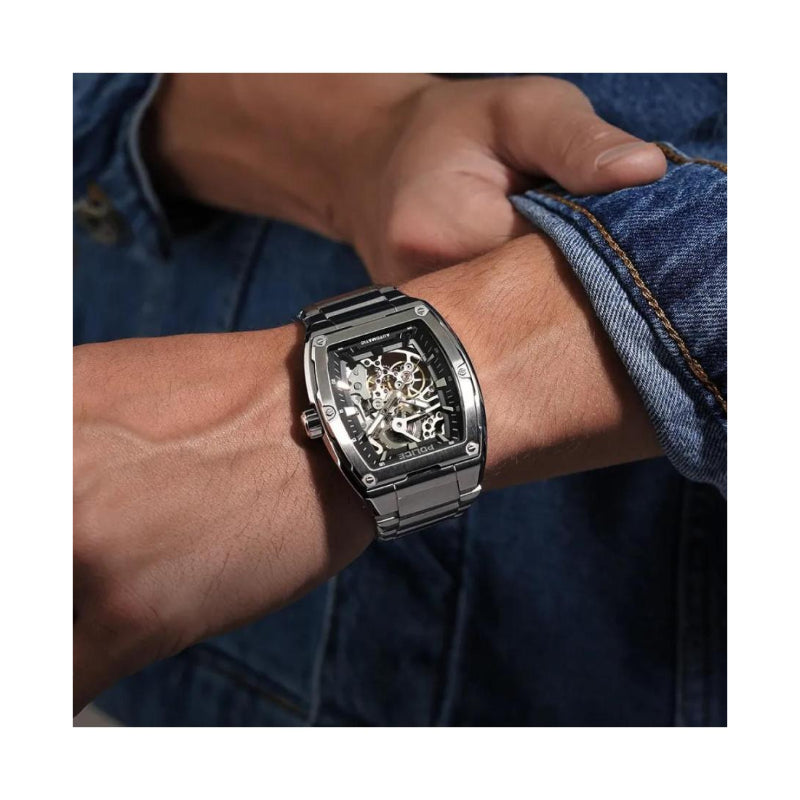 Police Skeletor Mens Watch