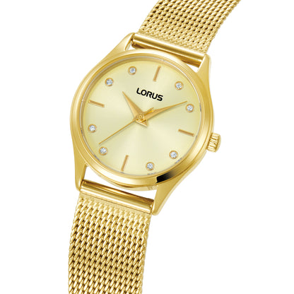Lorus - Women Gold Stainless Steel Strap Watch - RG212ZX9