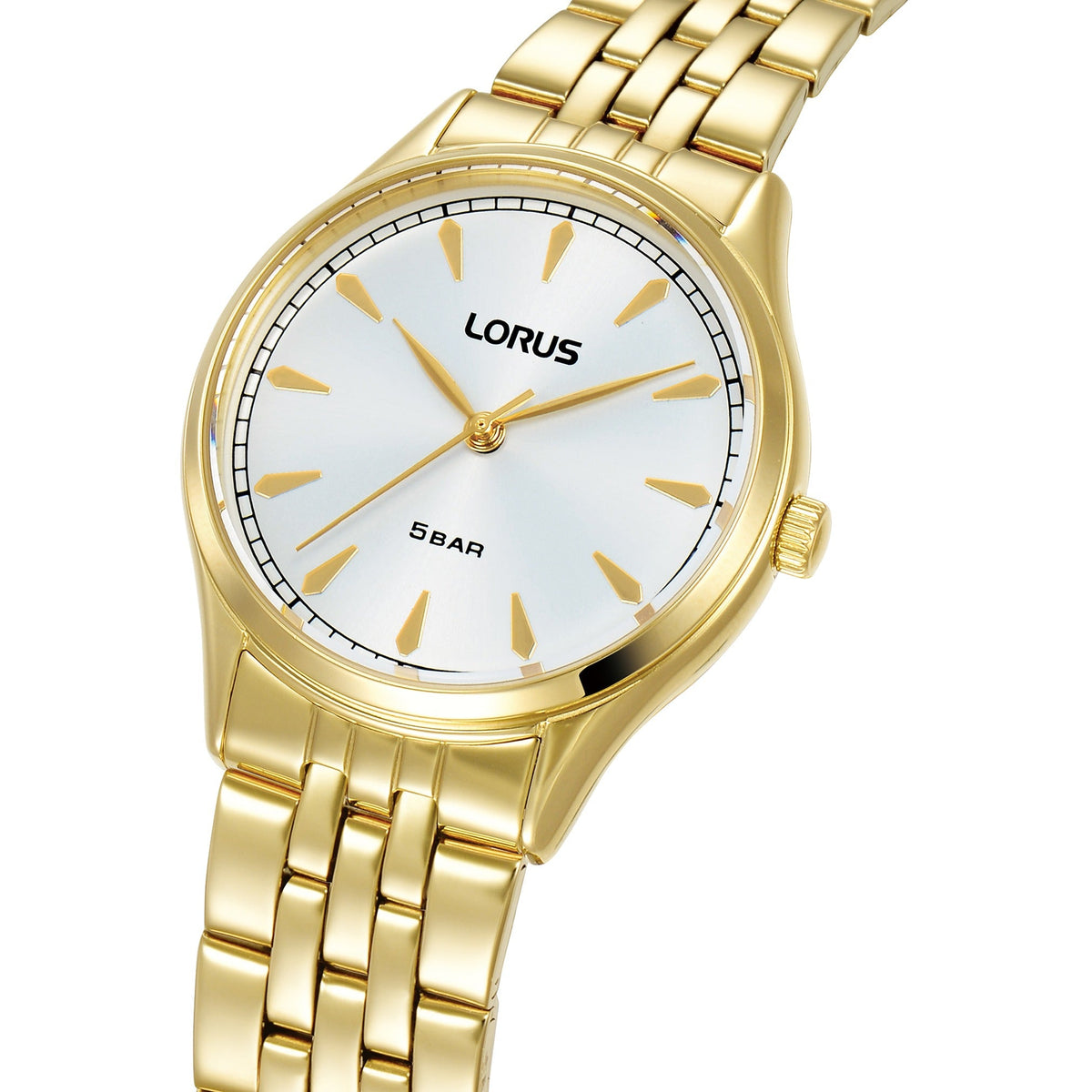 Lorus Womens Gold Stainless Steel Watch-RG296YX9