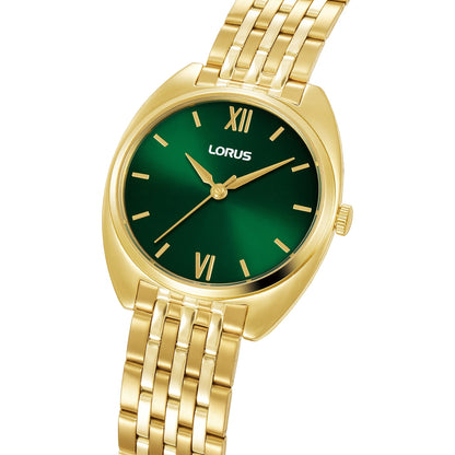 Lorus Womens Gold Stainless Steel Watch-RH844CX9
