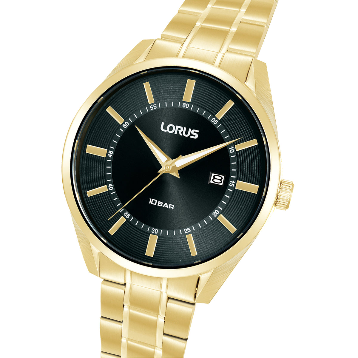Lorus - Men Gold Stainless Steel Strap Watch - RH914SX9