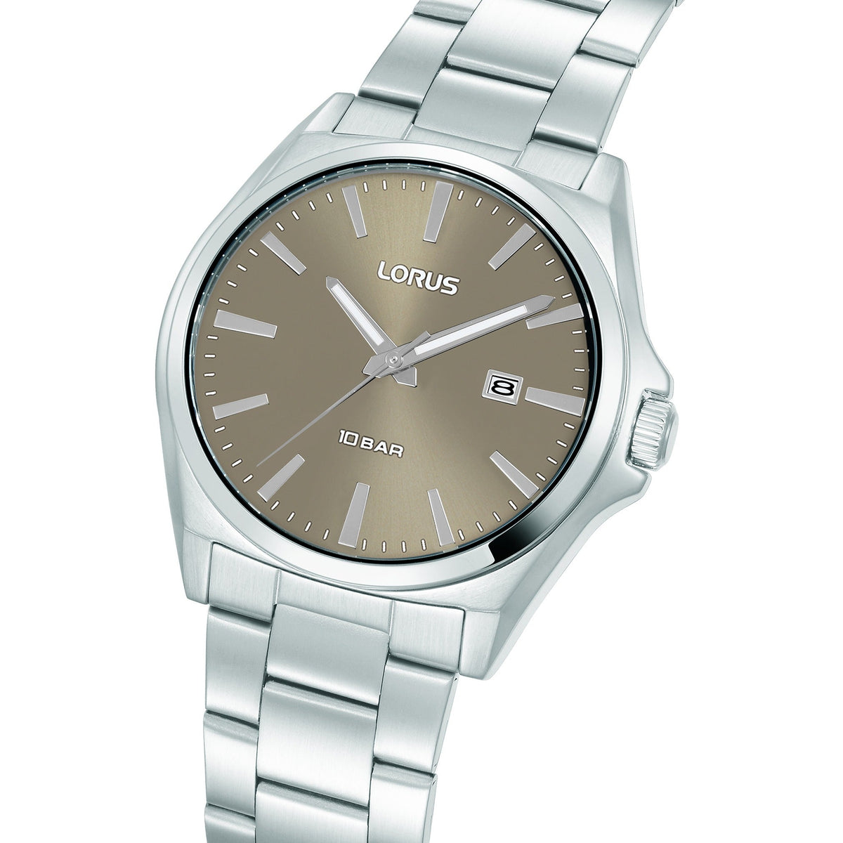Lorus Mens Silver Stainless Steel Watch-RH951SX9