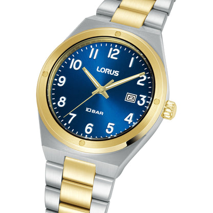 Lorus Mens Silver Stainless Steel Watch-RH968SX9