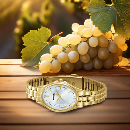 Lorus - Unisex Gold Stainless Steel Strap Watch - RRX88JX9