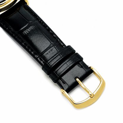 Lorus Mens Black Leather Watch-RS902EX9