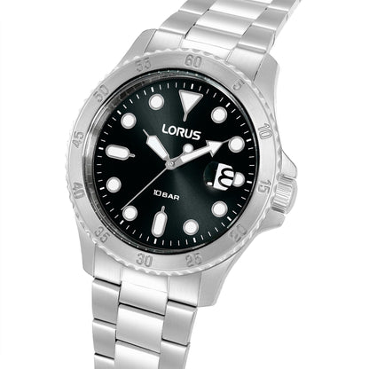 Lorus Mens Sport Silver Stainless Steel Watch-RS965DX9