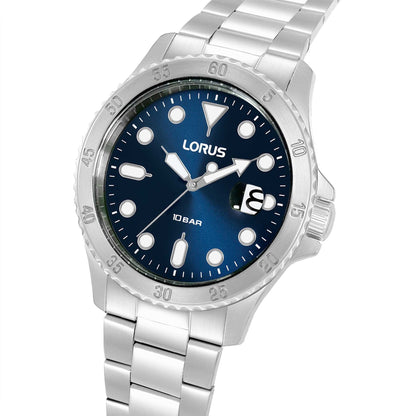 Lorus Mens Sport Silver Stainless Steel Watch-RS967DX9