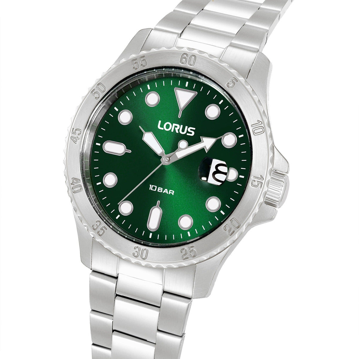 Lorus Mens Sport Silver Stainless Steel Watch-RS969DX9