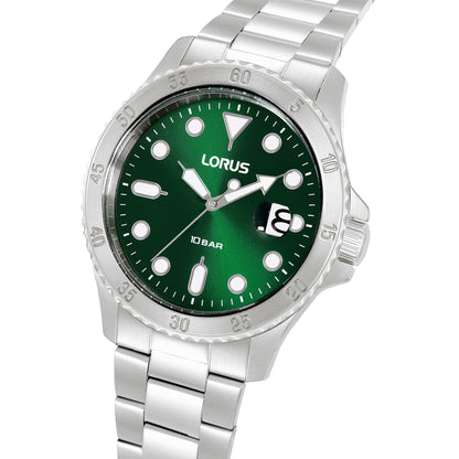 Lorus Mens Sport Silver Stainless Steel Watch-RS969DX9