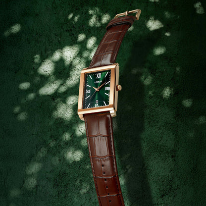Lorus - Men Brown Leather Strap Watch - RS990DX9