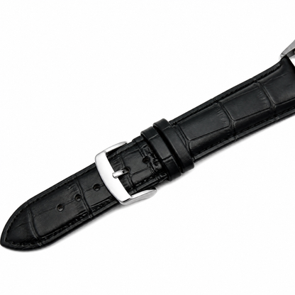 Lorus Mens Black Leather Watch-RS993DX9