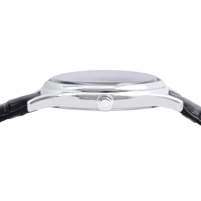 Lorus Mens Black Leather Watch-RS993DX9